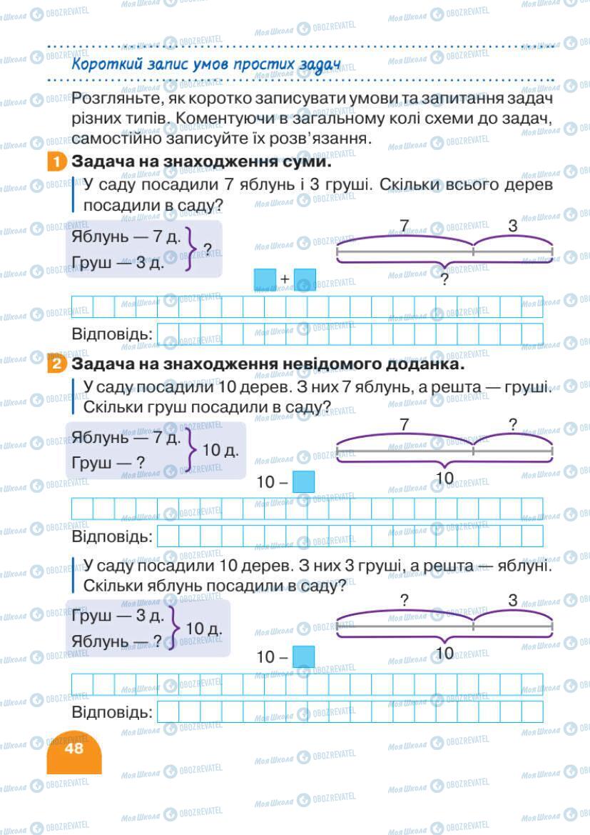 Учебники Математика 1 класс страница 48