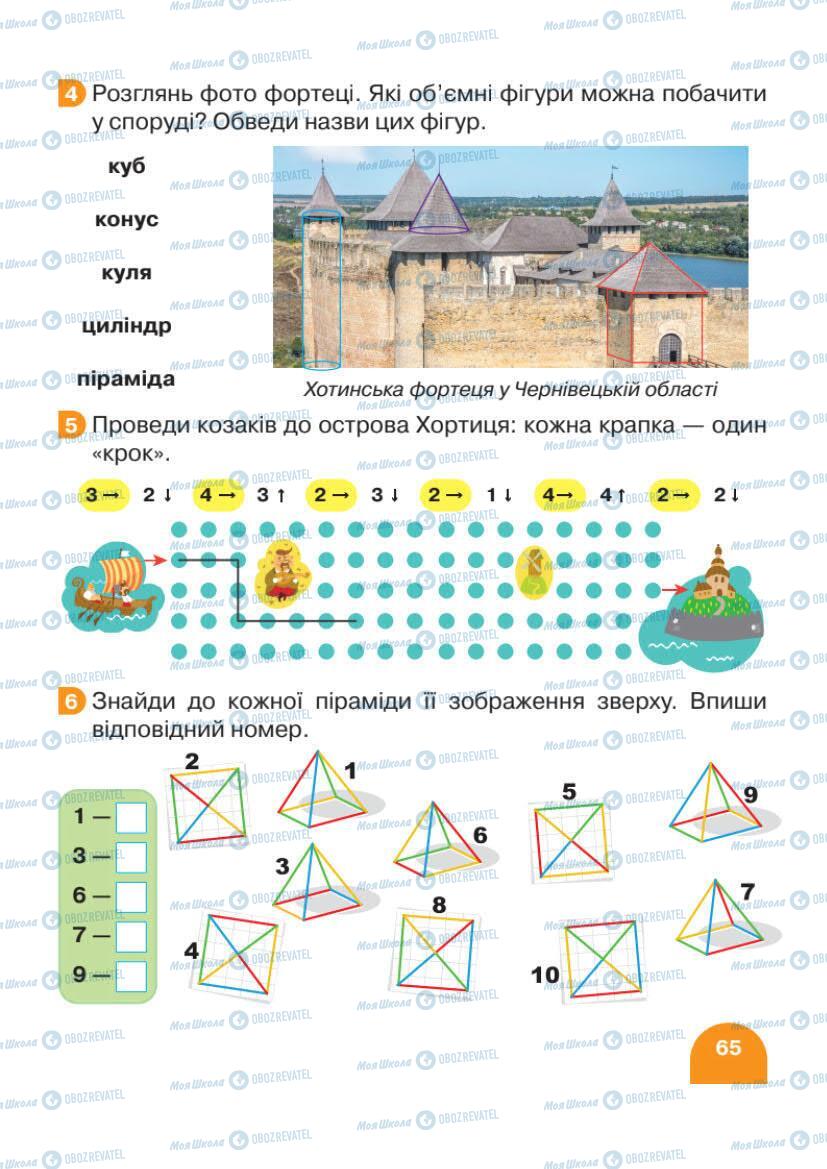 Підручники Математика 1 клас сторінка 65