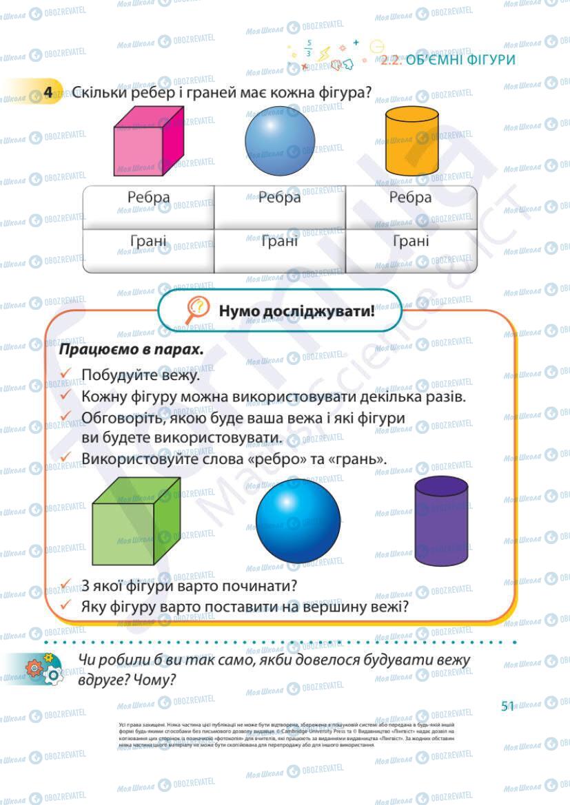 Учебники Математика 1 класс страница 51