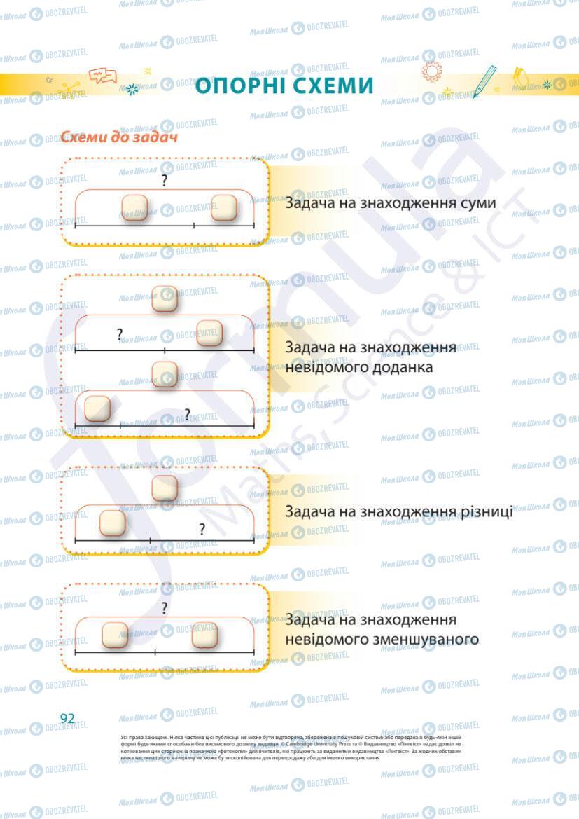 Підручники Математика 1 клас сторінка 92