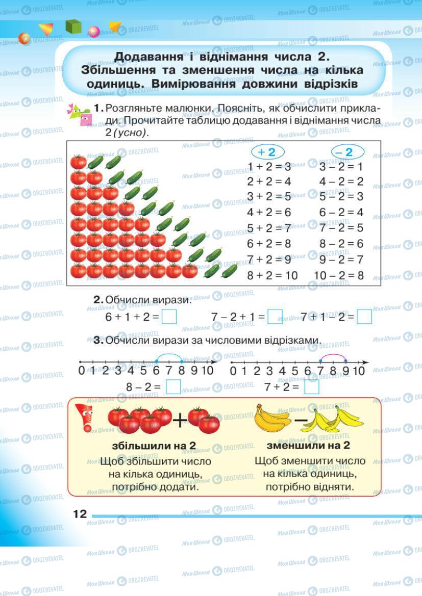 Учебники Математика 1 класс страница 12