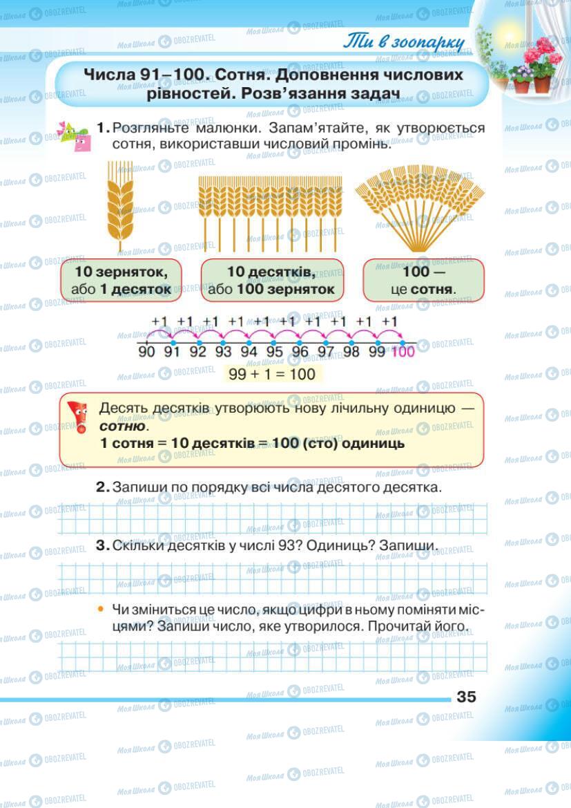 Підручники Математика 1 клас сторінка 35