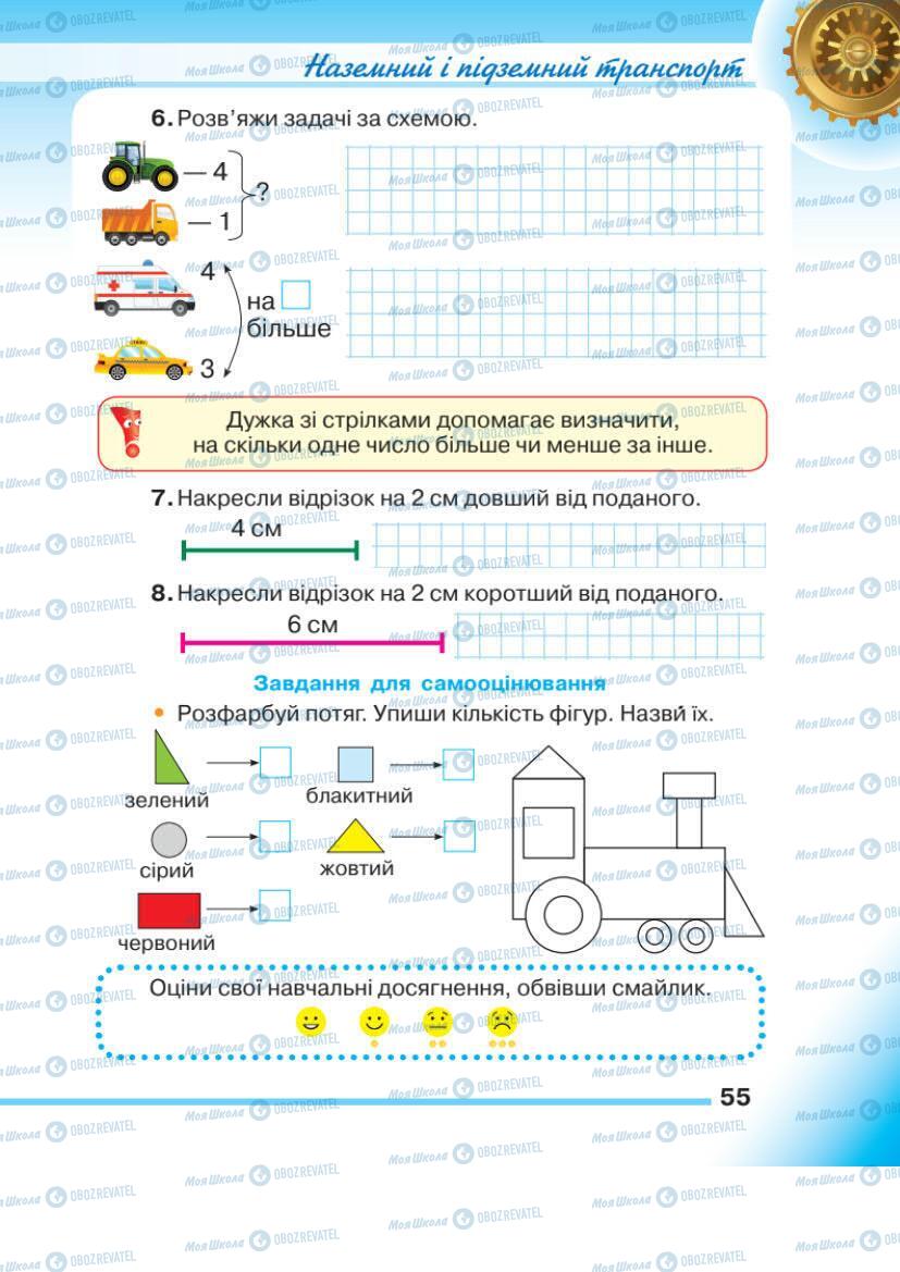 Учебники Математика 1 класс страница 55