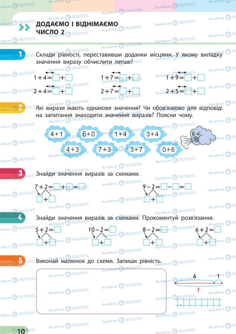 Підручники Математика 1 клас сторінка 10
