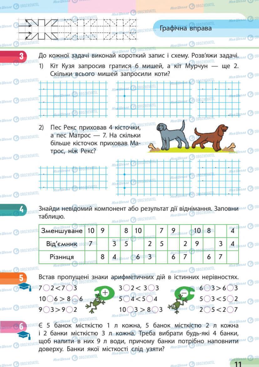 Підручники Математика 1 клас сторінка 11