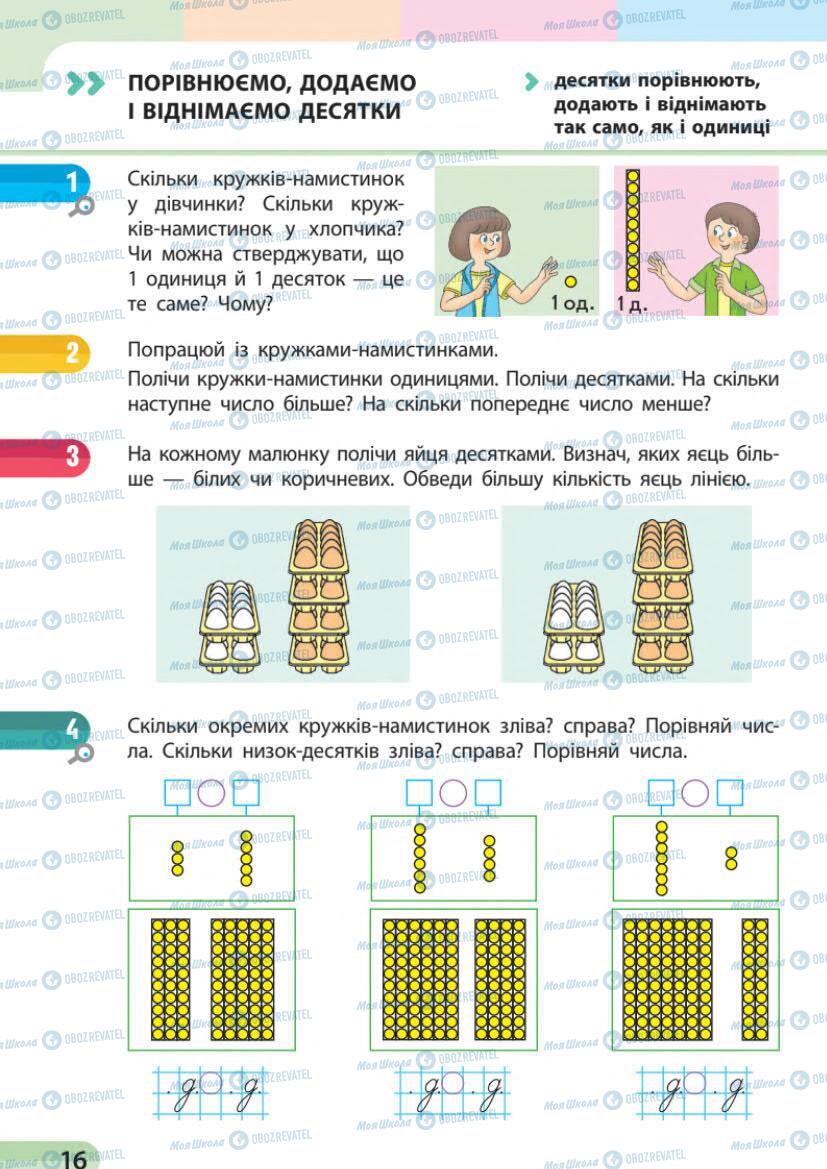 Учебники Математика 1 класс страница 16