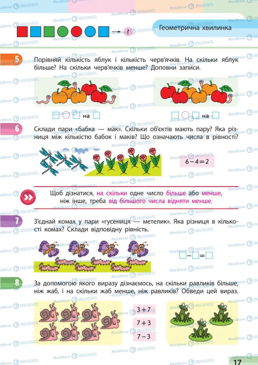 Учебники Математика 1 класс страница 17