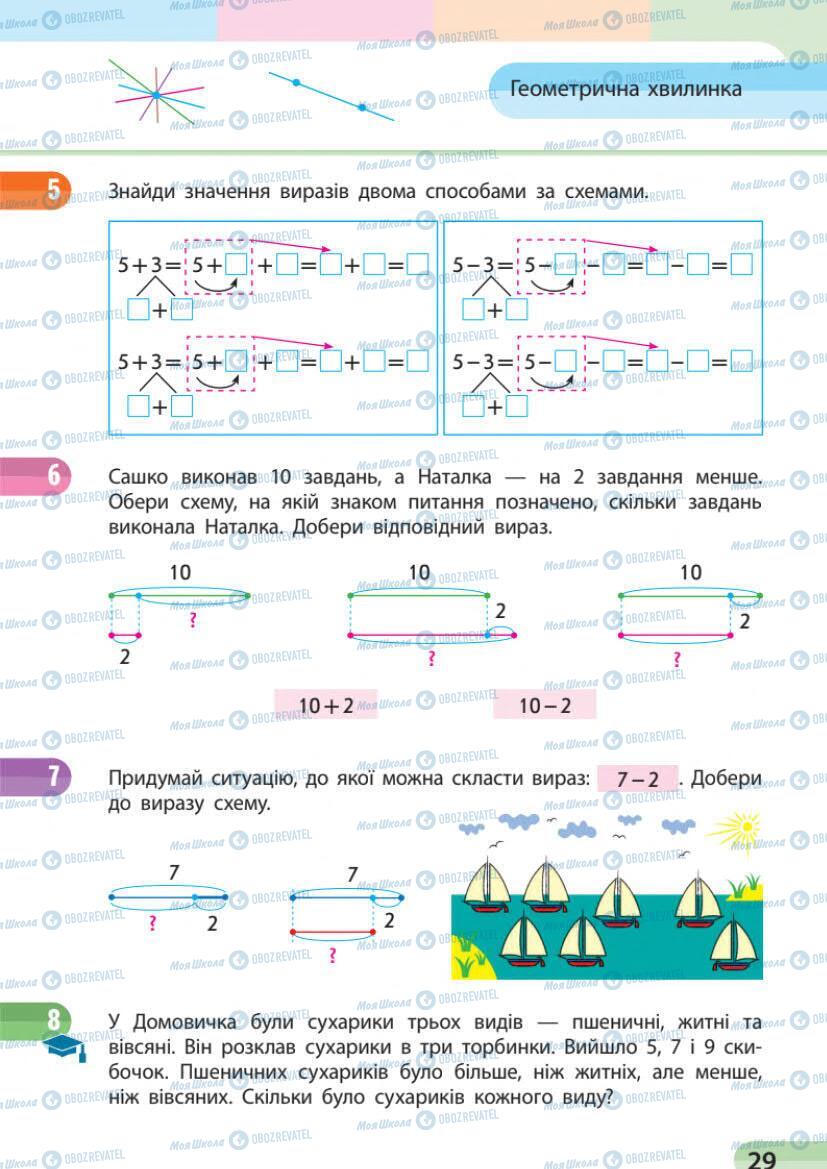 Підручники Математика 1 клас сторінка 29