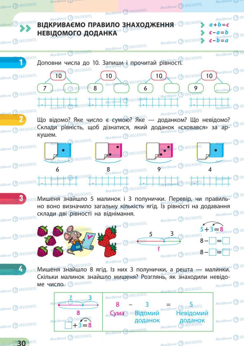 Учебники Математика 1 класс страница 30