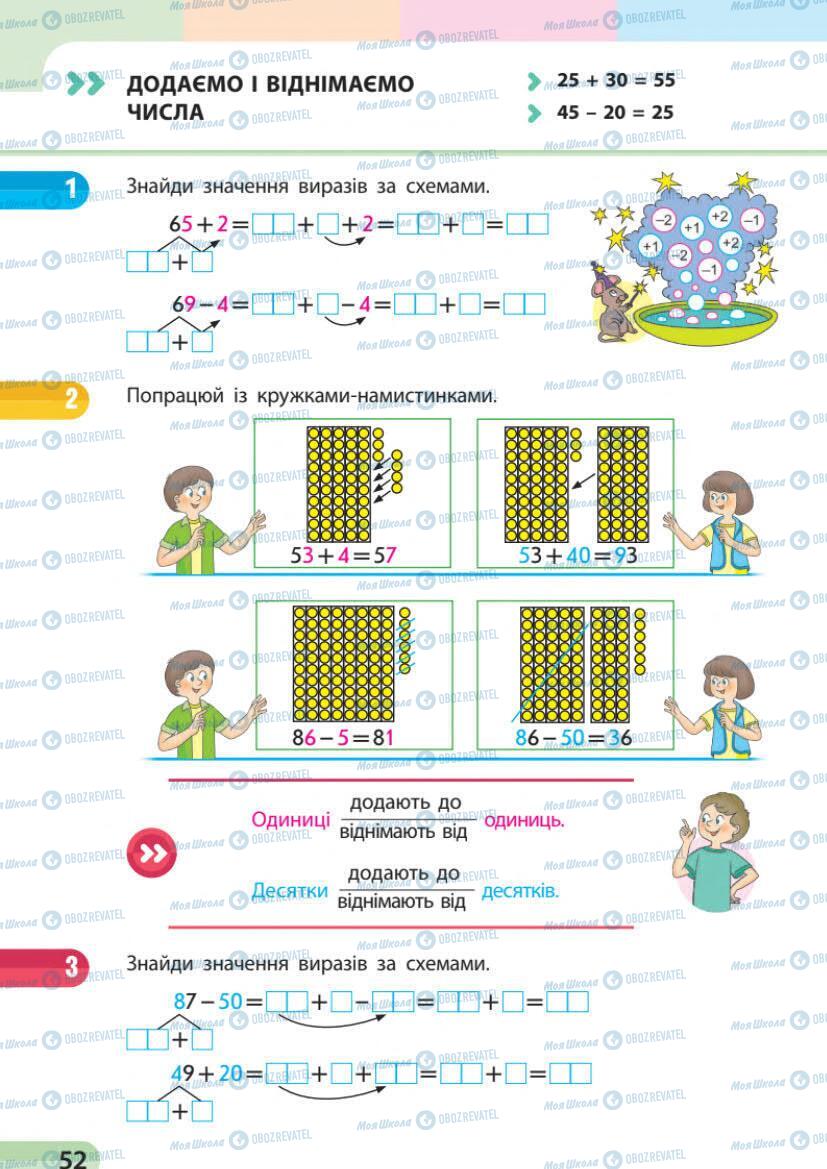 Учебники Математика 1 класс страница 52