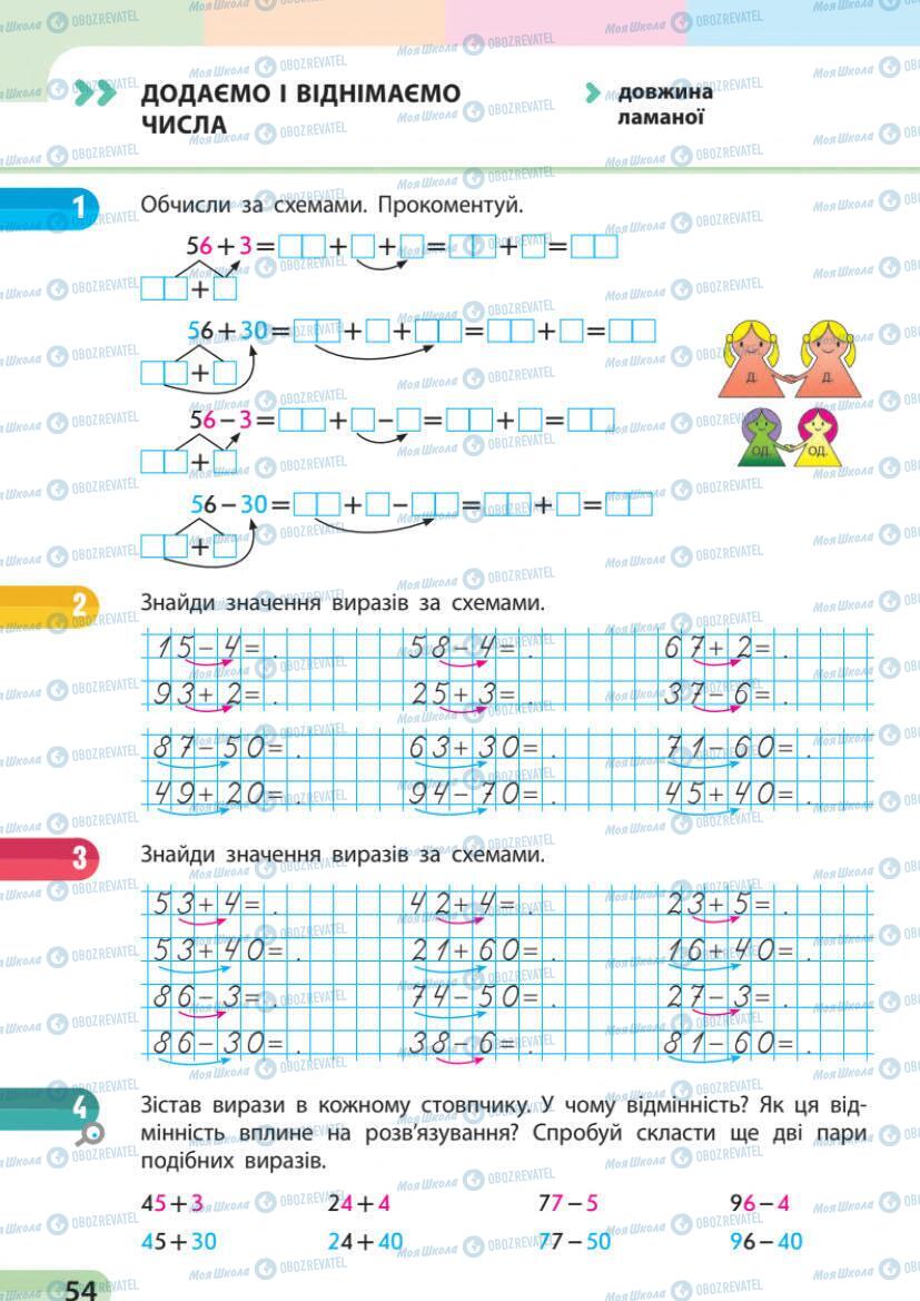Учебники Математика 1 класс страница 54