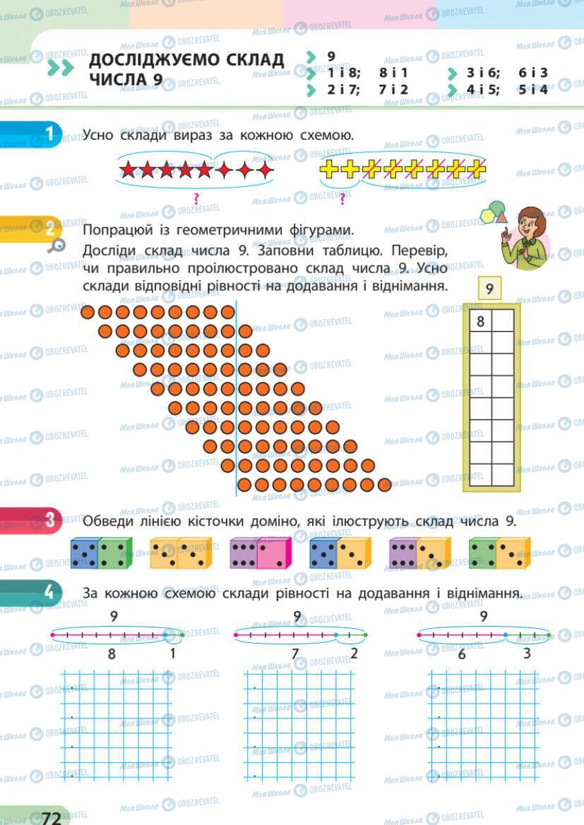 Підручники Математика 1 клас сторінка 71