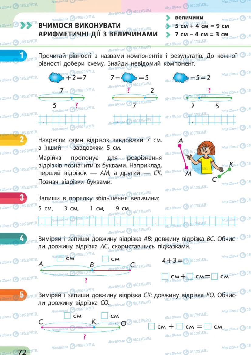 Учебники Математика 1 класс страница 72