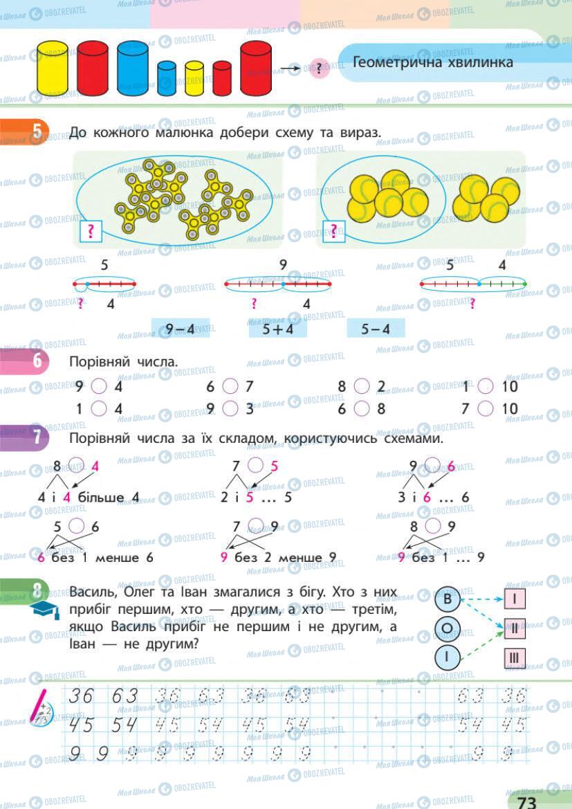 Учебники Математика 1 класс страница 72