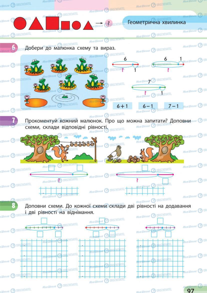 Підручники Математика 1 клас сторінка 97