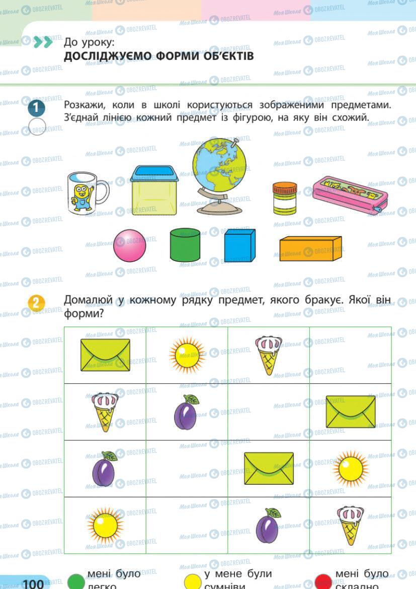 Учебники Математика 1 класс страница 100