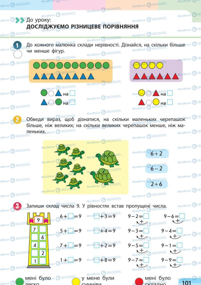 Підручники Математика 1 клас сторінка 101