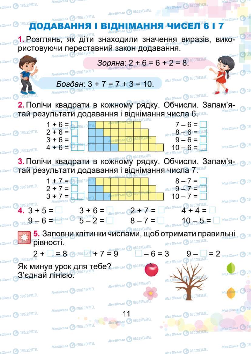 Учебники Математика 1 класс страница 11