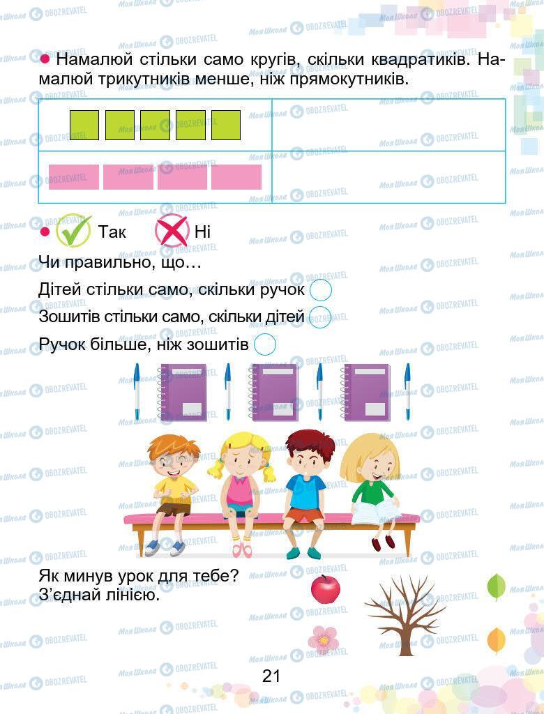 Учебники Математика 1 класс страница 21