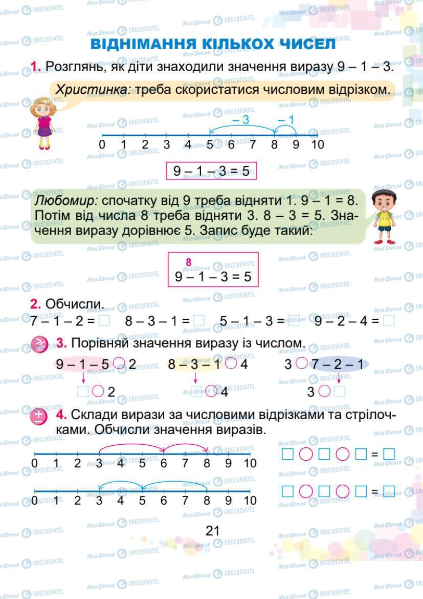 Учебники Математика 1 класс страница 21