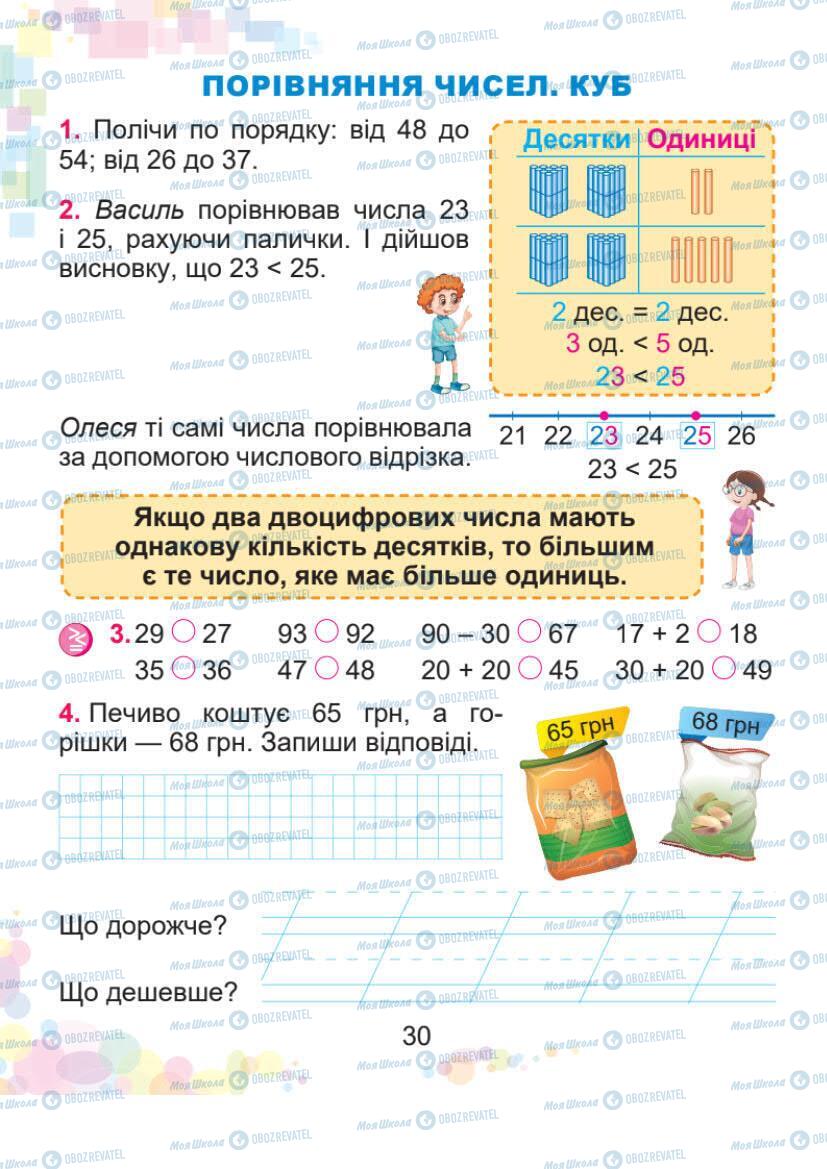 Учебники Математика 1 класс страница 30