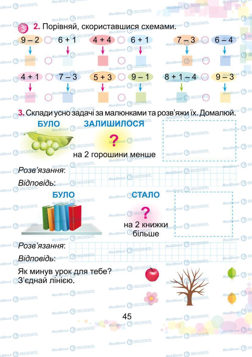 Учебники Математика 1 класс страница 45