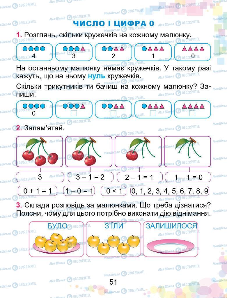 Учебники Математика 1 класс страница 51