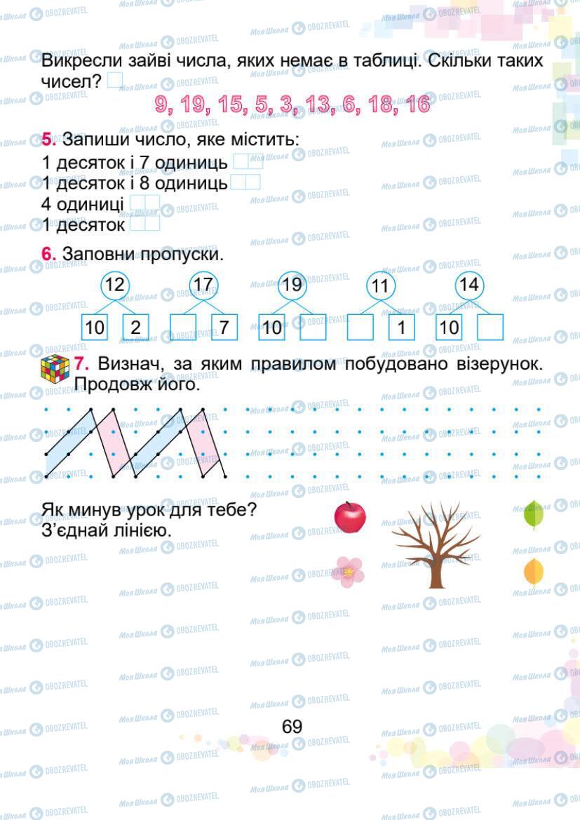 Учебники Математика 1 класс страница 69