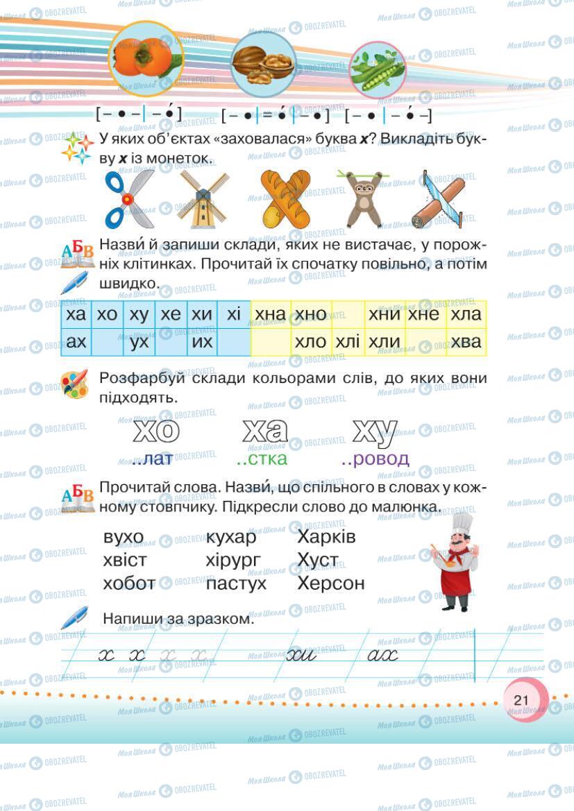 Підручники Українська мова 1 клас сторінка 21