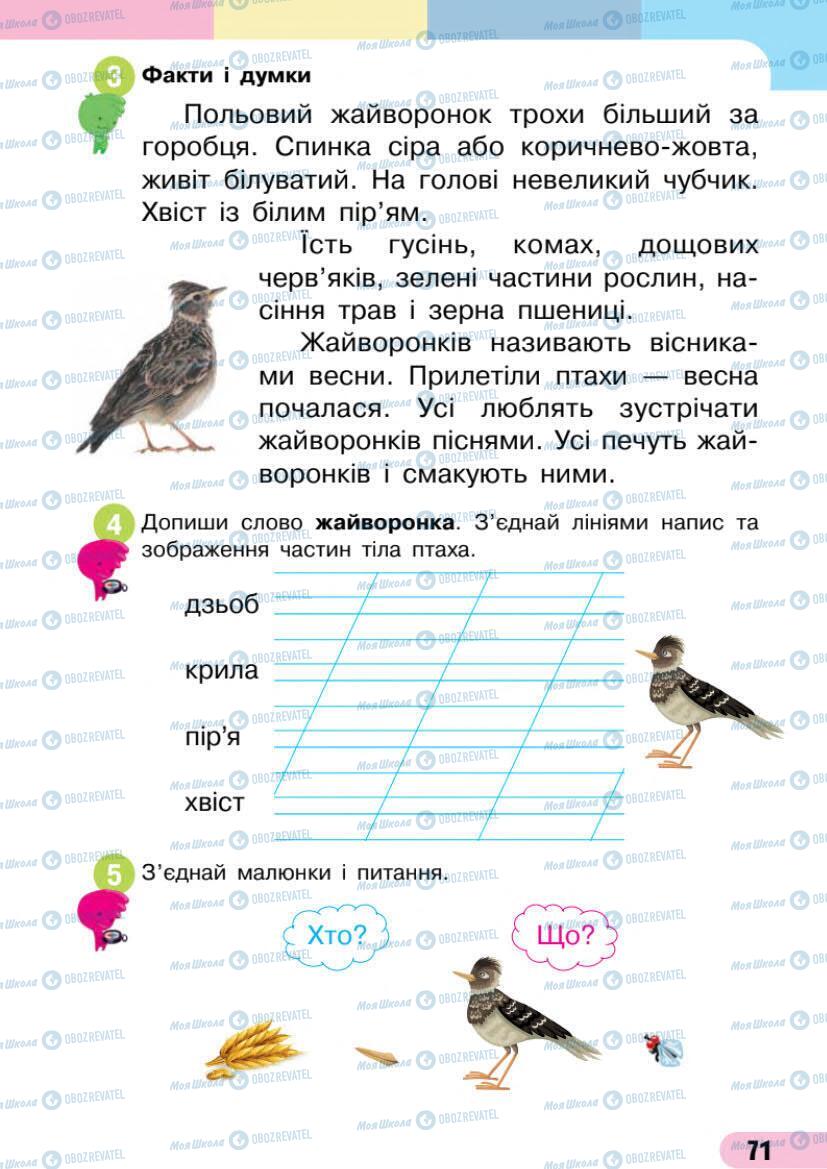 Підручники Українська мова 1 клас сторінка 71