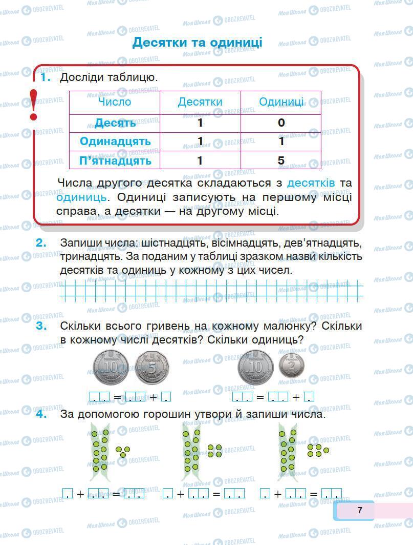 Учебники Математика 1 класс страница 7