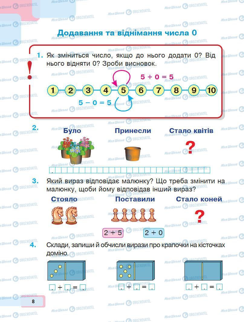 Учебники Математика 1 класс страница 8
