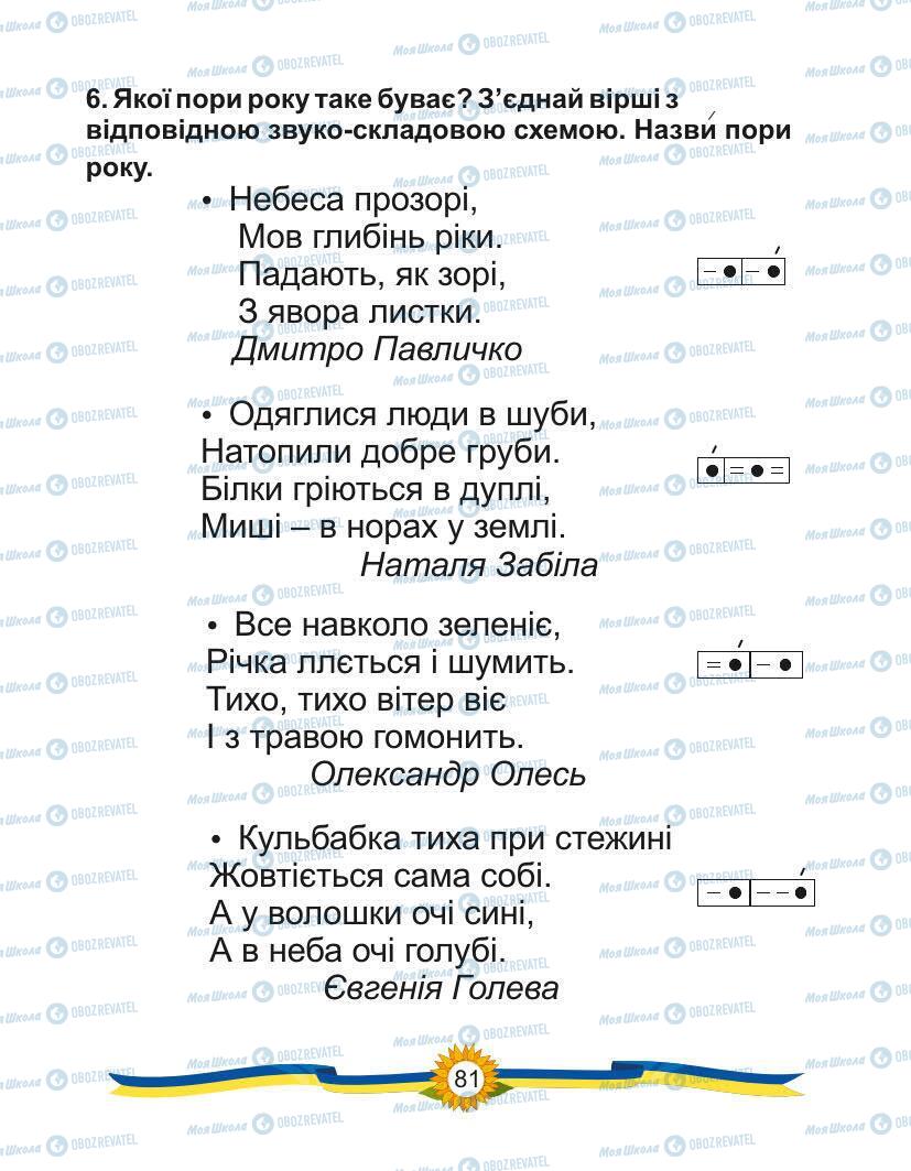Підручники Українська мова 1 клас сторінка Сторінка  81