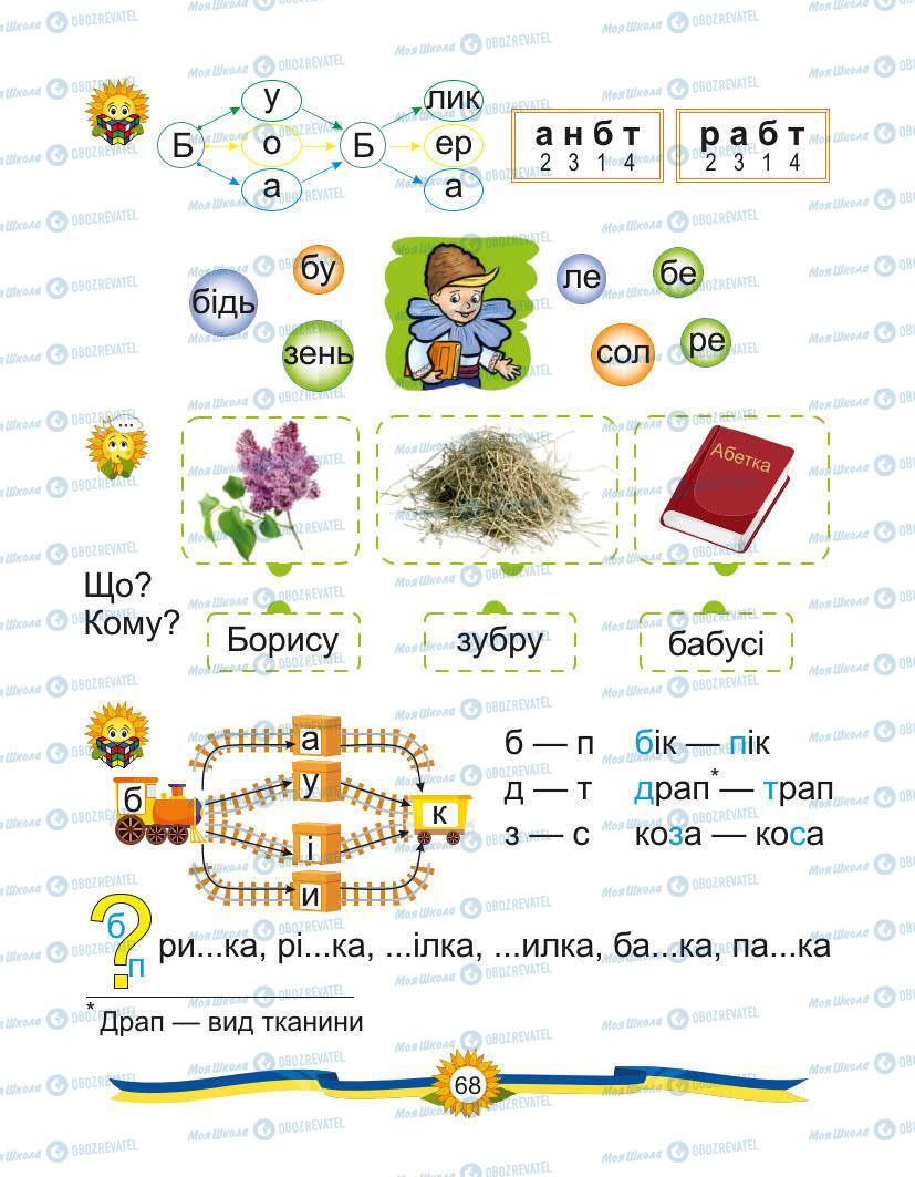 Підручники Українська мова 1 клас сторінка Сторінка  68