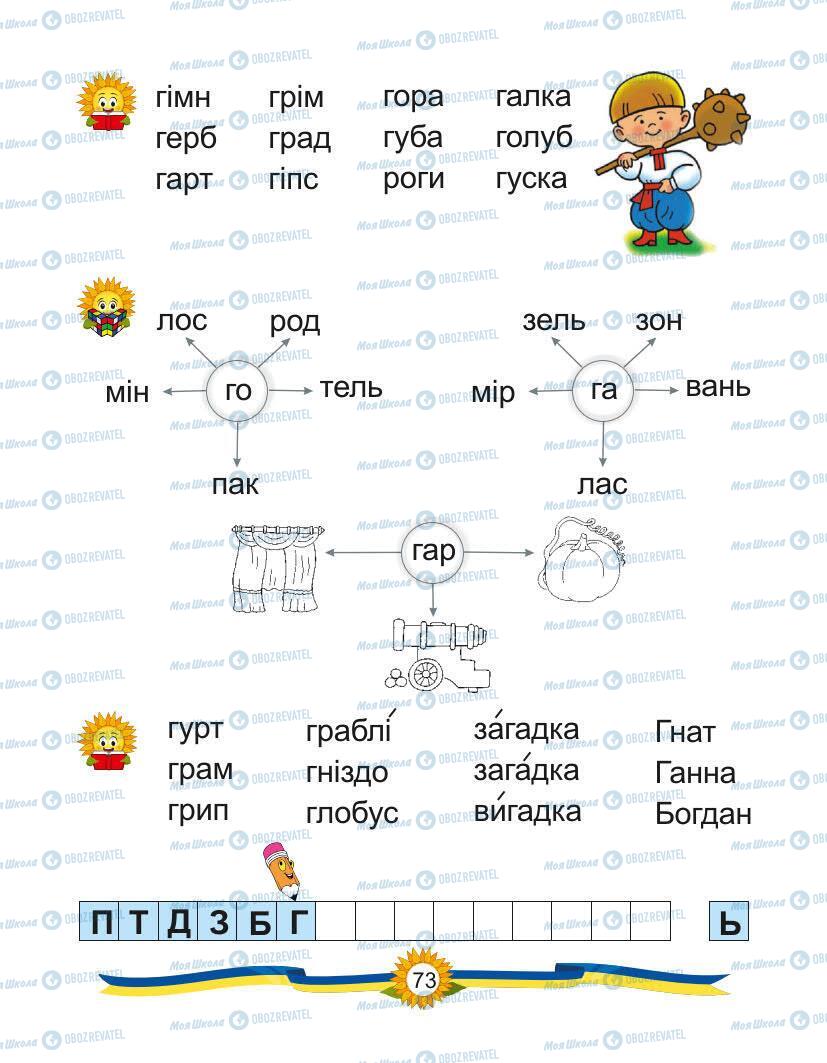 Підручники Українська мова 1 клас сторінка Сторінка  73