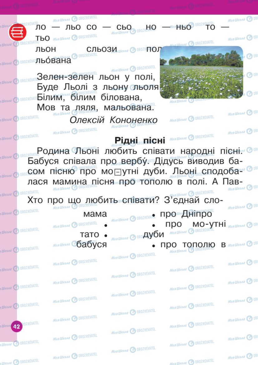 Підручники Українська мова 1 клас сторінка Сторінка  42