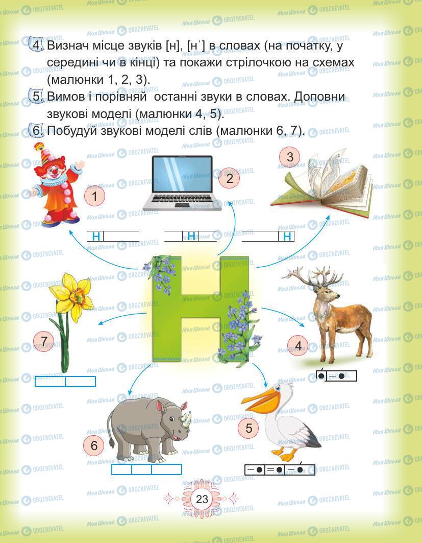 Учебники Укр мова 1 класс страница Сторінка  23