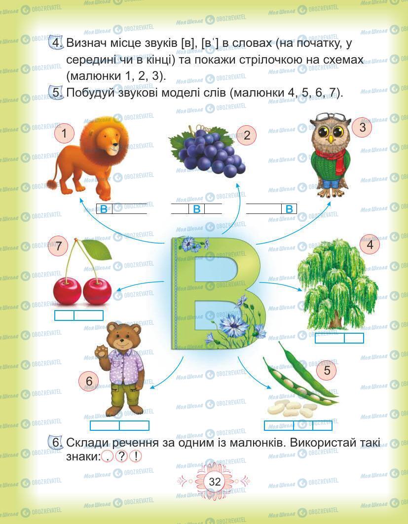 Підручники Українська мова 1 клас сторінка Сторінка  32