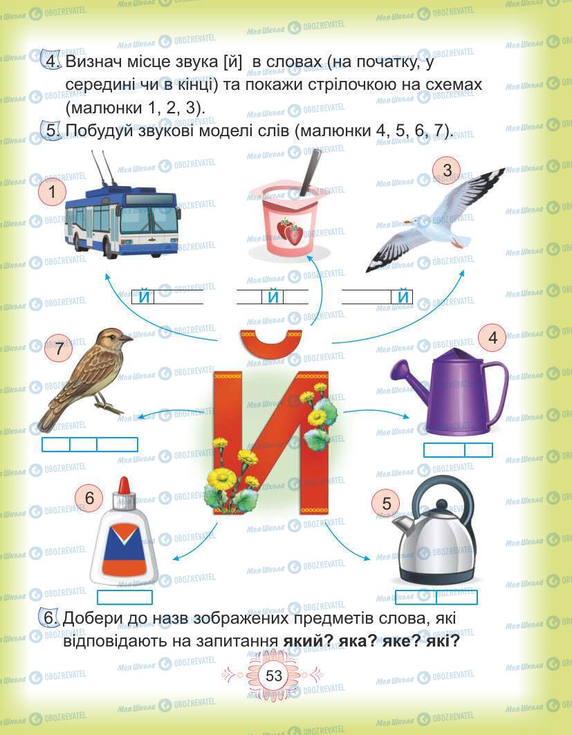 Підручники Українська мова 1 клас сторінка Сторінка  53