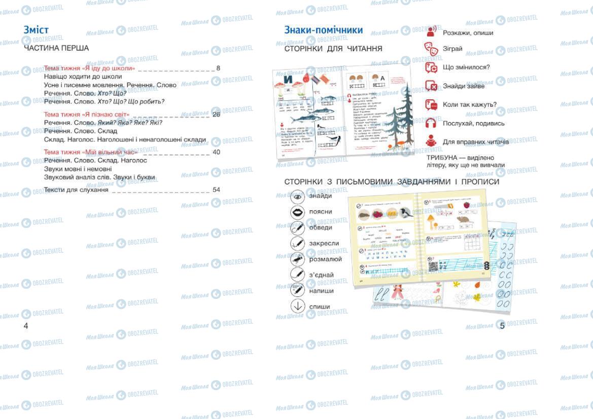 Підручники Українська мова 1 клас сторінка 4-5
