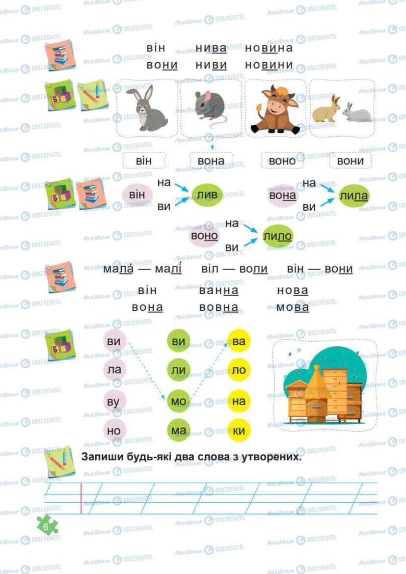 Підручники Українська мова 1 клас сторінка Сторінка  6