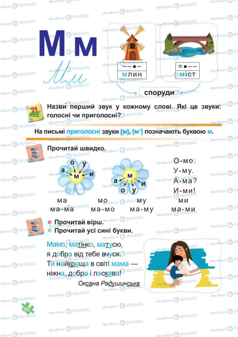 Підручники Українська мова 1 клас сторінка Сторінка  66