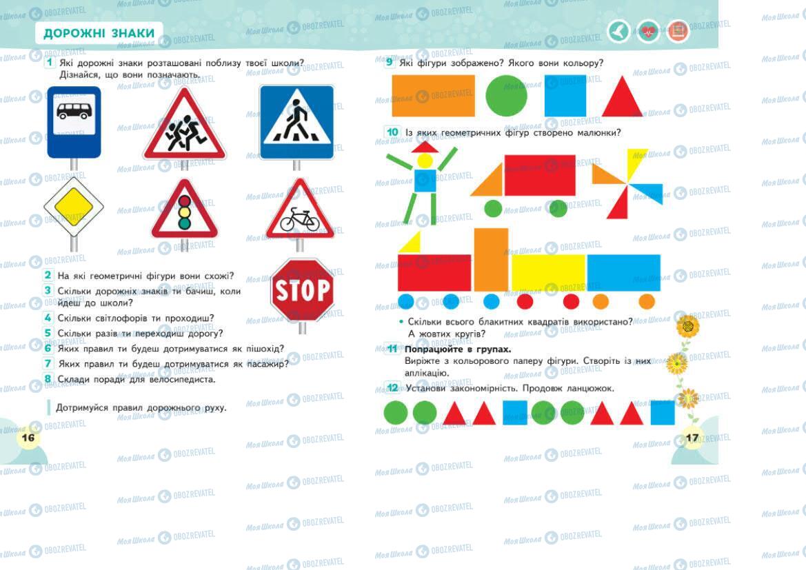 Підручники Я досліджую світ 1 клас сторінка 16-17