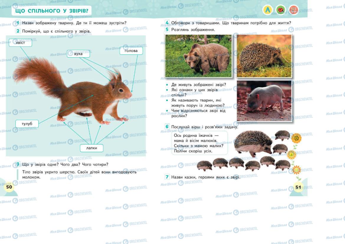 Підручники Я досліджую світ 1 клас сторінка 50-51