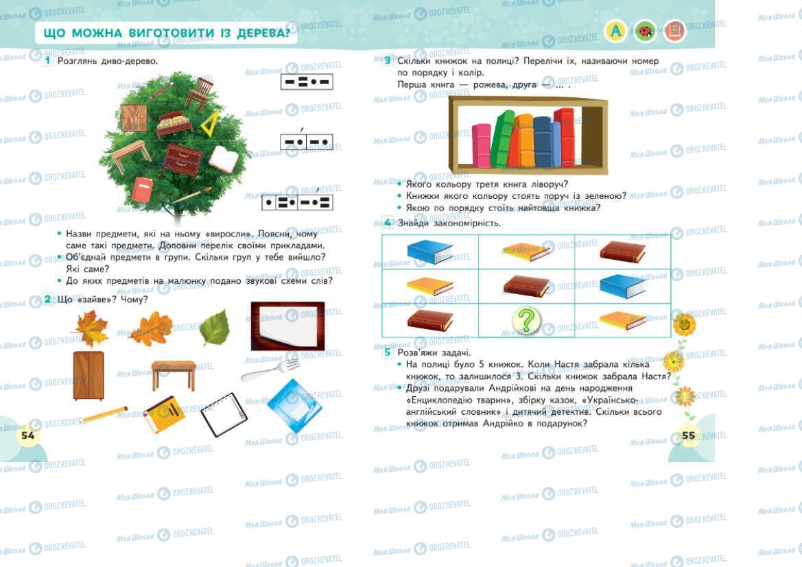 Підручники Я досліджую світ 1 клас сторінка 54-55