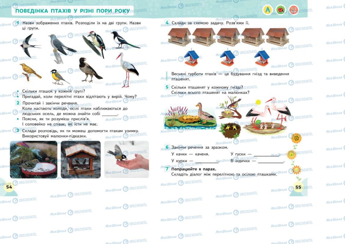 Підручники Я досліджую світ 1 клас сторінка 54-55