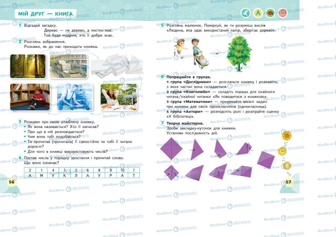 Підручники Я досліджую світ 1 клас сторінка 56-57