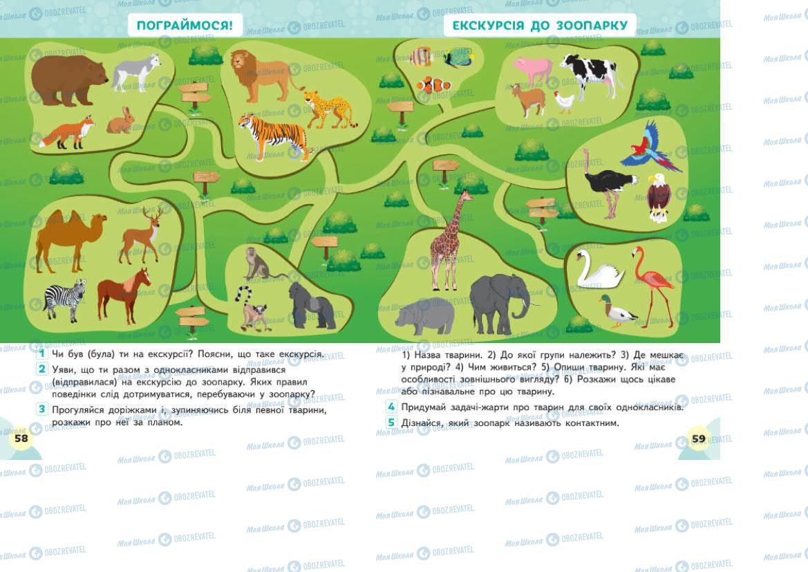 Підручники Я досліджую світ 1 клас сторінка 58-59