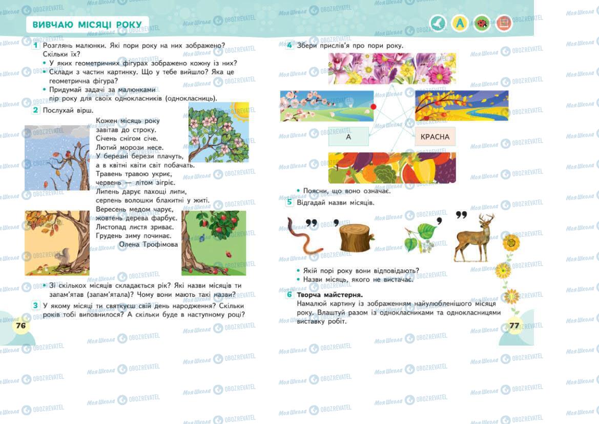 Підручники Я досліджую світ 1 клас сторінка 76-77