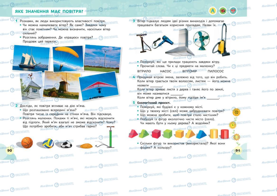 Підручники Я досліджую світ 1 клас сторінка 90-91